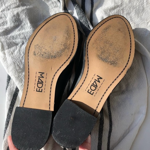 M4D3 Black Ocean Loafers 6 Leather Mod Flat 6 Chic Modern Boho Minimalist - Picture 4 of 8